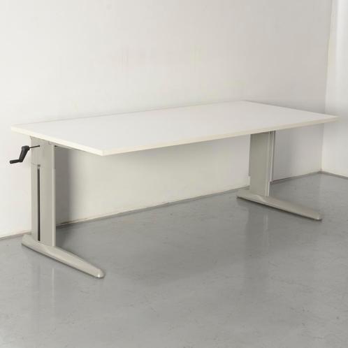 Markant bureau, wit blad, 180 x 80 cm, hoogte instelbaar, Huis en Inrichting, Bureaus, Ophalen of Verzenden