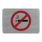 Infobord rookverbod RVS zelfklevend 11x6cm EMGA, Verzenden, Nieuw in verpakking