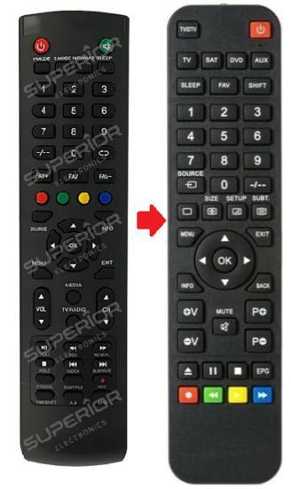 Akai AKTV601TS afstandsbediening, Audio, Tv en Foto, Afstandsbedieningen, Verzenden