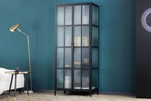 Industriële vitrine DURA STEEL 180cm schwarz metalen, Huis en Inrichting, Kasten | Overige, Ophalen of Verzenden
