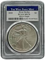 American Eagle 2018 West Point First Strike PCGS MS70, Postzegels en Munten, Munten | Amerika, Verzenden, Midden-Amerika, Losse munt