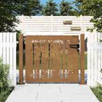 vidaXL Poort 105x105 cm bamboe-ontwerp cortenstaal, Verzenden, Nieuw