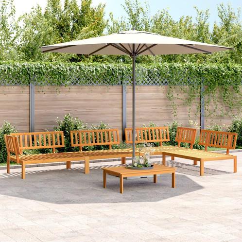 vidaXL 5-delige Loungeset pallet massief acaciahout, Tuin en Terras, Tuinsets en Loungesets, Loungeset, Nieuw, Hardhout, Verzenden