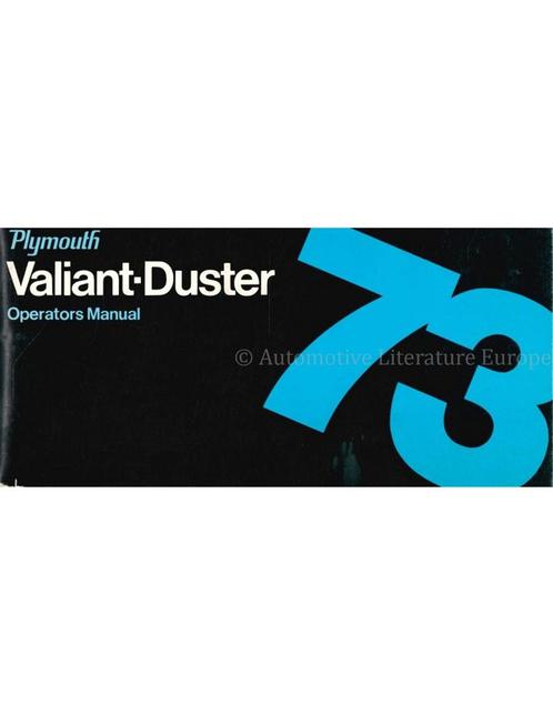 1973 PLYMOUTH VALIANT DUSTER INSTRUCTIEBOEKJE ENGELS (US), Auto diversen, Handleidingen en Instructieboekjes