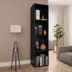 vidaXL Boekenkast/tv-meubel 36x30x143 cm bewerkt hout zwart, Minder dan 50 cm, Verzenden, 100 tot 150 cm, Nieuw