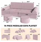 Modulaire Kinderspeelbank met 14 Zachte Speelblokken, Kinderen en Baby's, Verzenden, Nieuw