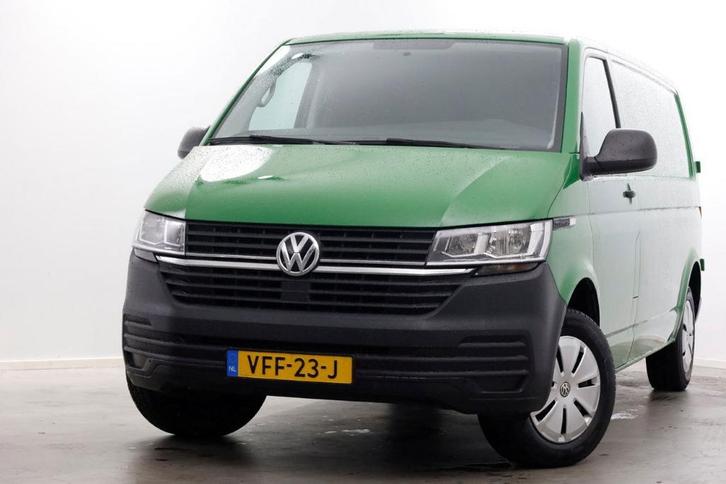 Volkswagen Transporter T6.1 2.0 TDI 110pk Lang Airco/Cruise, Auto's, Bestelauto's, Dealer onderhouden, Lease, Handgeschakeld, Groen