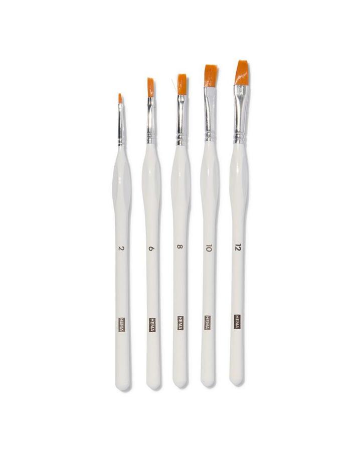 HEMA Schilderpenselen met platte punt - 5 stuks 2+1 gratis, Hobby en Vrije tijd, Schilderen, Nieuw, Verzenden