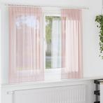 vidaXL Gordijnen voile met roedezakken 2 st lichtroze, Verzenden, Nieuw