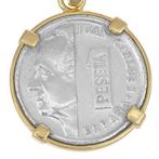 Zonder Minimumprijs - Hanger - 18 karaat Geel goud, Zilver, Sieraden, Tassen en Uiterlijk, Antieke sieraden