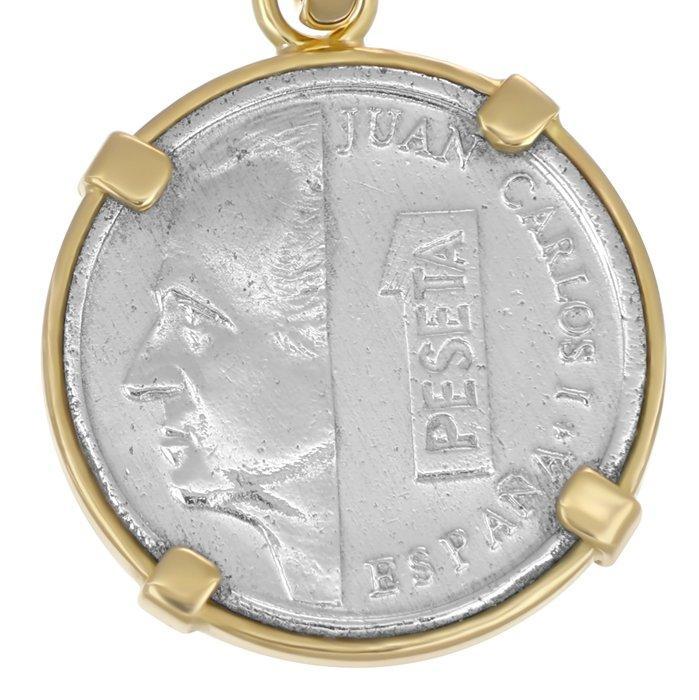 Zonder Minimumprijs - Hanger - 18 karaat Geel goud, Zilver, Sieraden, Tassen en Uiterlijk, Antieke sieraden