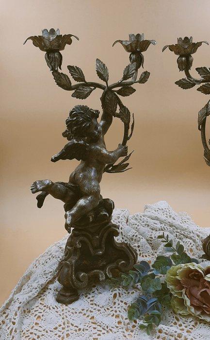 Kaarsenhouder - Hars, Metaal, Antiek en Kunst, Curiosa en Brocante