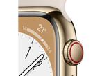 Apple Watch Series 8, 41mm, GPS + Cellular, RVS, Sportbandje, Sieraden, Tassen en Uiterlijk, Smartwatches, Verzenden, Zo goed als nieuw