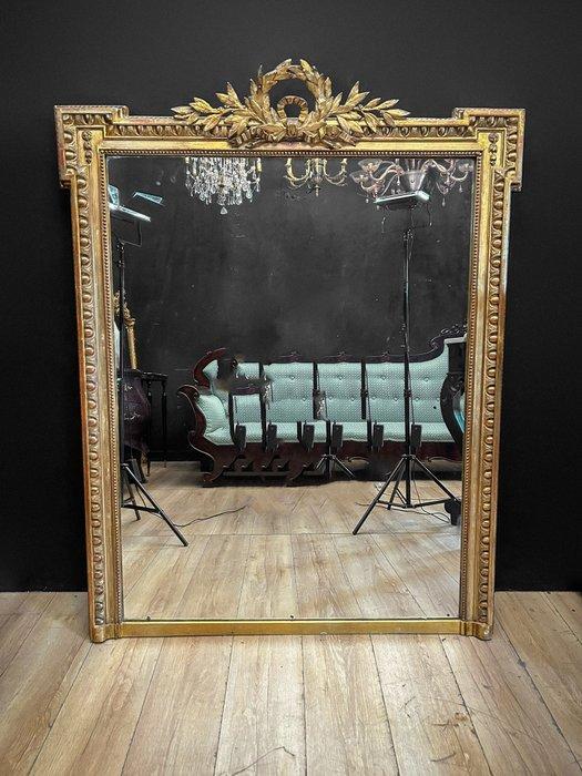 Spiegel - Verguld hout - Franse spiegel, Antiek en Kunst, Antiek | Overige Antiek