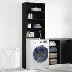vidaXL Wasmachinekast Zwart Eiken 64 x 24 x 190 cm 1 x, Witgoed en Apparatuur, Wasmachines, Verzenden, Nieuw