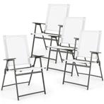 2dekans | Coast 4-Delige Opvouwbare Tuinstoelen Hoge Stoelen, Ophalen of Verzenden, Zo goed als nieuw
