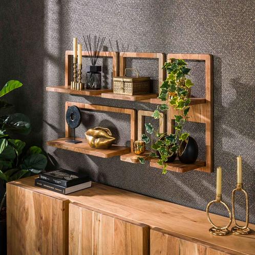 5-delig wandschap set Wilco, Huis en Inrichting, Woonaccessoires | Wandplanken en Boekenplanken, Verzenden