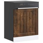 vidaXL Vaatwaspaneel Lucca bewerkt hout gerookt eikenkleurig, Verzenden, Nieuw, Bruin