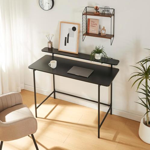 Bureau Samnanger 120x55x88 cm zwart [en.casa], Huis en Inrichting, Bureaus, Nieuw, Verzenden