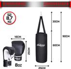 Bokszak - Boksbal - 60 cm lang - 9 kg - Zwart  - Physionics, Sport en Fitness, Boksen, Verzenden, Zo goed als nieuw