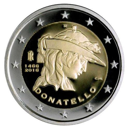 Italië 2 Euro Donatello 2016, Postzegels en Munten, Munten | Europa | Euromunten, Verzenden