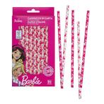 Drinkrietjes Papier Barbie 80st., Nieuw, Verzenden