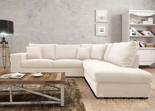 Hoekbank Gouda - hoekbanken - Wit, Huis en Inrichting, Banken | Sofa's en Chaises Longues, Nieuw, Stof