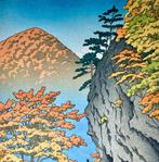 KAWASE Hasui, Herfst op Saruiwa. Oban tate-e houtblokdruk,