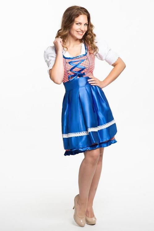 Dirndl Jurk Oktoberfest Blauw 3 delig, Kinderen en Baby's, Carnavalskleding en Verkleedspullen, Nieuw, Verzenden