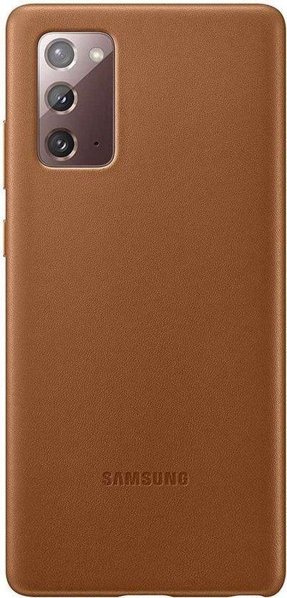 Samsung Leather Hoesje - Samsung Galaxy Note 20 - Bruin, Telecommunicatie, Mobiele telefoons | Hoesjes en Frontjes | Overige merken