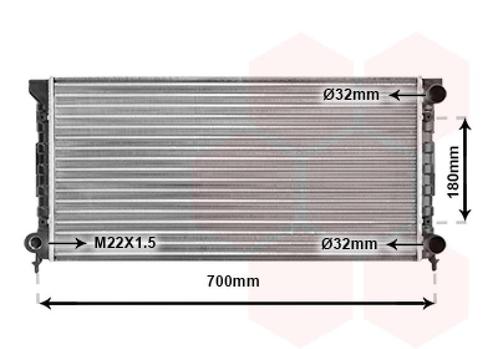RADIATOR VOOR VW PASSAT B3 1988-1993 353121253, Auto-onderdelen, Airco en Verwarming, Nieuw, Ophalen of Verzenden