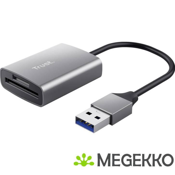 Trust Dalyx USB Geheugenkaartlezer Aluminium, Computers en Software, Netwerkkaarten, Nieuw, Verzenden