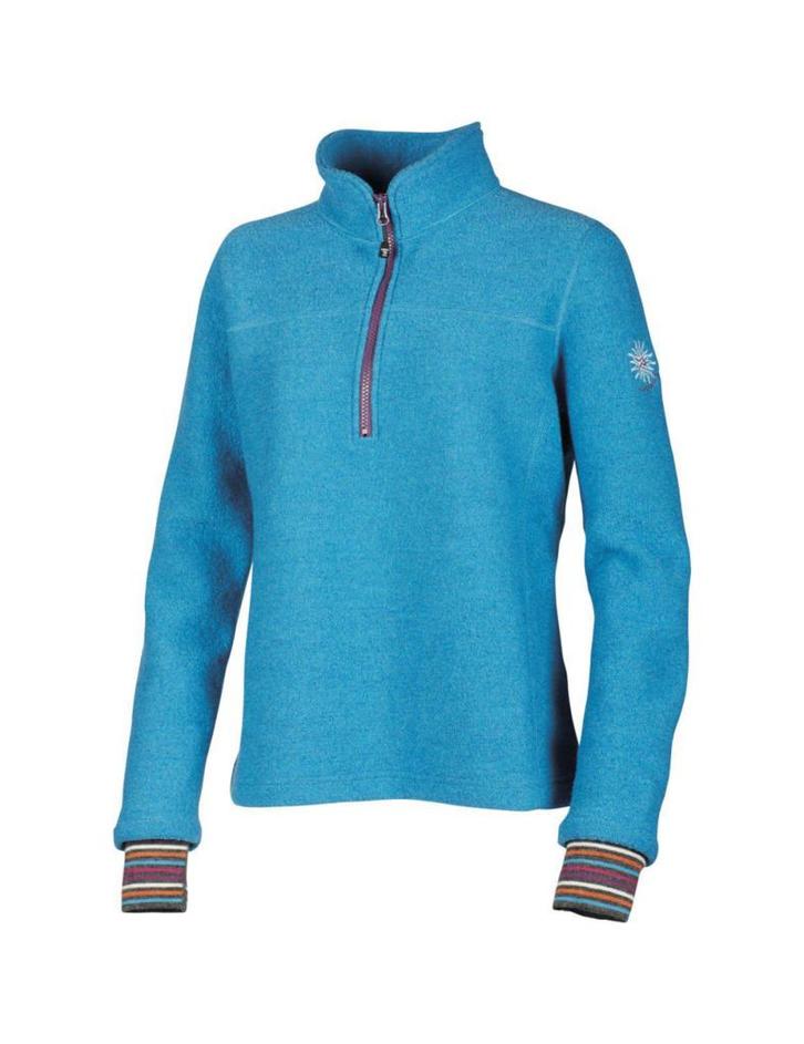 Ivanhoe wollen trui voor dames Dina half Zip Turquoise -..., Kleding | Dames, Truien en Vesten, Blauw, Nieuw, Verzenden