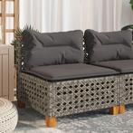 vidaXL Tuinbank zonder armleuning met kussens poly rattan, Verzenden, Nieuw, Rotan