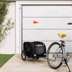 vidaXL Hondenfietstrailer oxford stof en ijzer zwart, Dieren en Toebehoren, Verzenden, Nieuw