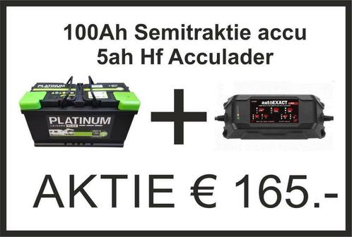 Platinum 100ah Semitraktie accu + Hf Lader gratis bezorgd, Watersport en Boten, Accessoires en Onderhoud, Motor en Techniek, Nieuw