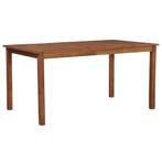 vidaXL Tuintafel 150x90x74 cm massief acaciahout, Verzenden, Nieuw, Hout