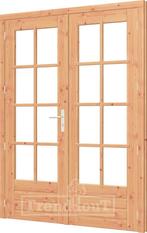 Trendhout douglas dubbele glasdeur (54.0069) 150x206cm, Doe-het-zelf en Verbouw, Nieuw, 120 cm of meer, Hout, Buitendeur