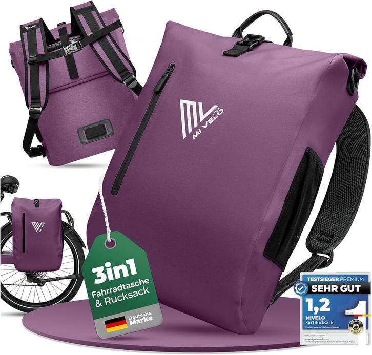 2dekans | MIVELO 3-in-1 Fietstas, Rugzak & Schoudertas –, Sieraden, Tassen en Uiterlijk, Tassen | Schoudertassen, Zo goed als nieuw