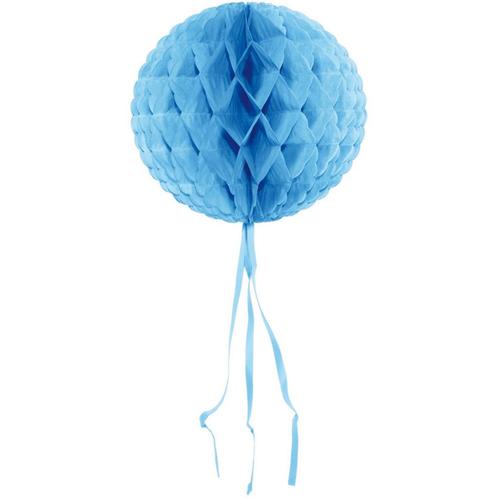Honeycomb Bal Lichtblauw Franje 30cm, Hobby en Vrije tijd, Feestartikelen, Nieuw, Verzenden