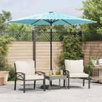 vidaXL Parasol met stalen paal 268x268x226 cm blauw, Tuin en Terras, Parasols, Verzenden, Nieuw, 2 tot 3 meter
