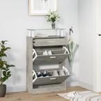 vidaXL Schoenenkast 63x24x104 cm bewerkt hout betongrijs, Huis en Inrichting, Verzenden, Nieuw
