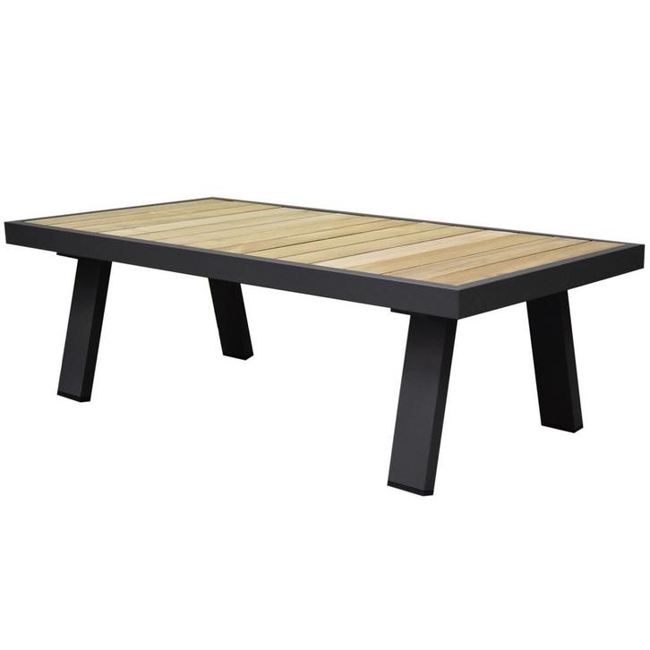 Lola lounge tuintafel aluminium antraciet - teak, Tuin en Terras, Tuinsets en Loungesets, Nieuw, Aluminium, Ophalen of Verzenden