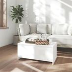 vidaXL Salontafel 90x50x41,5 cm bewerkt hout wit, 50 tot 100 cm, Verzenden, Nieuw, 50 tot 100 cm