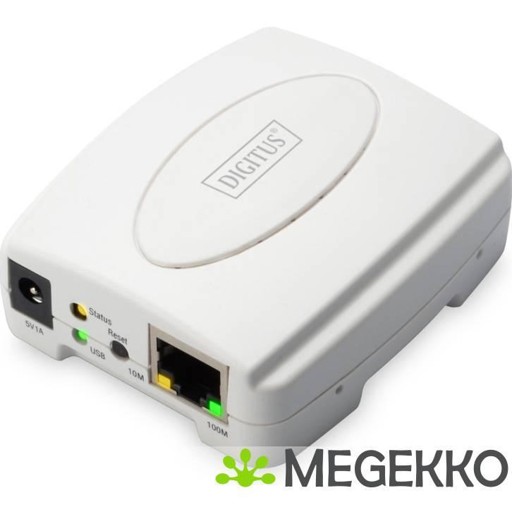 Digitus DN-13003-2 Ethernet LAN Wit print server, Computers en Software, Printers, Nieuw, Verzenden