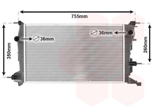 RADIATOR VOOR RENAULT MEGANE III 2008-2013 214100002R, Auto-onderdelen, Airco en Verwarming, Nieuw, Ophalen of Verzenden