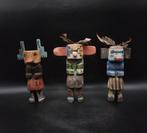 3 Poupées dans le style Kachina / Hopi - sculptuur (Zonder, Antiek en Kunst