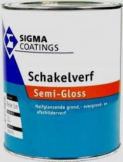 Sigma Schakelverf Semi-Gloss - RAL 9010 - 2.5 liter, Doe-het-zelf en Verbouw, Verf, Beits en Lak, Lak, Overige kleuren, Nieuw