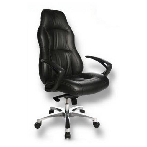 Directiestoel | Met Armleuning | Leder | Zwart | Ergonomisch, Huis en Inrichting, Bureaus, Nieuw, Verzenden