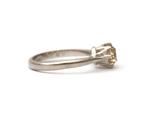 Britse 18 krt. witgouden solitaire ring met diamant, Sieraden, Tassen en Uiterlijk, Ringen, Gebruikt